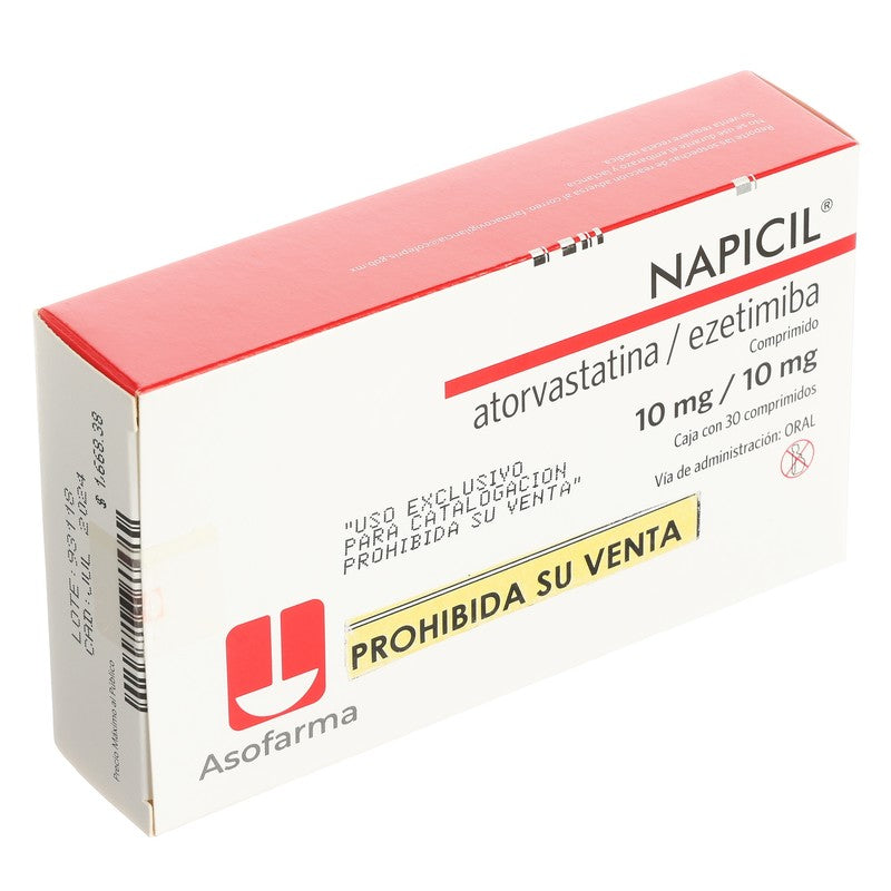 Napicil AtorvatatinaEzetimiba Tab 1010 Mg C30 7730766000503 2