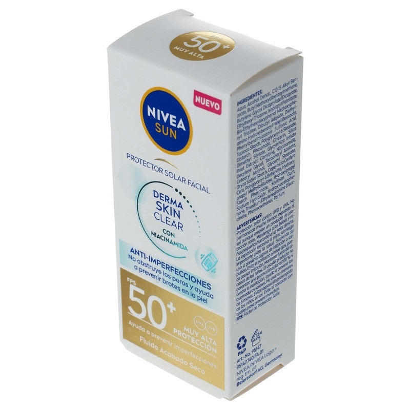Nivea Derma Skin Clear Protector Solar Facial Fps 50 Anti-Imperfecciones 4006000122892 6