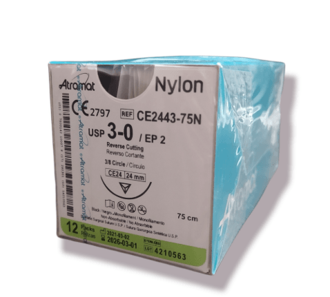 Nylon 3-0 24Mm 75Cm Ce2443-75N Atramat - WeCare Pharma