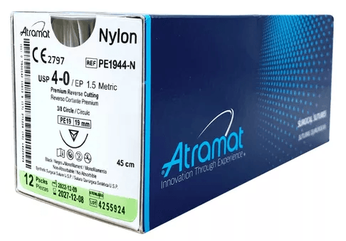 Nylon 4-0 3/8 19Mm Pe1944-N Cortante Atramat - WeCare Pharma