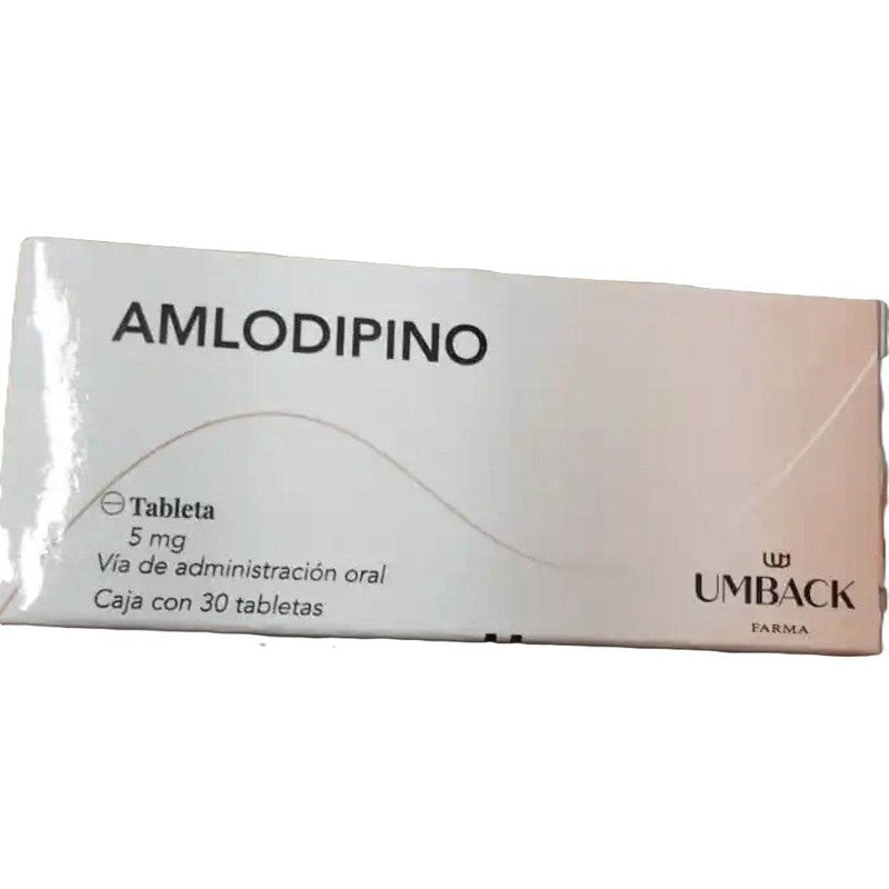 Amlodipino 5Mg Con 30 Umback Tabletas 7500464881700