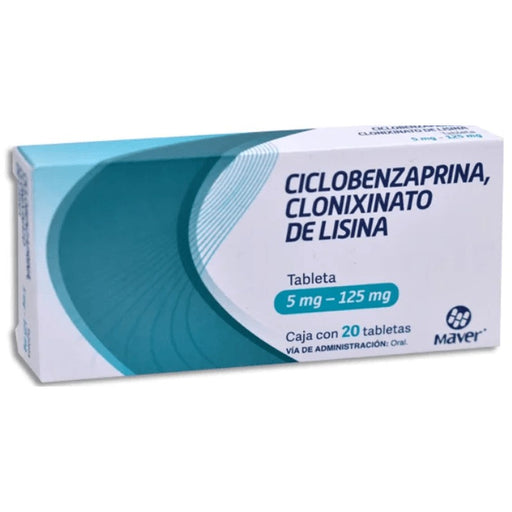 CiclobenzaprinaClonixinato De Lisina Tabletas 5Mg125Mg Con 20 7502009749179