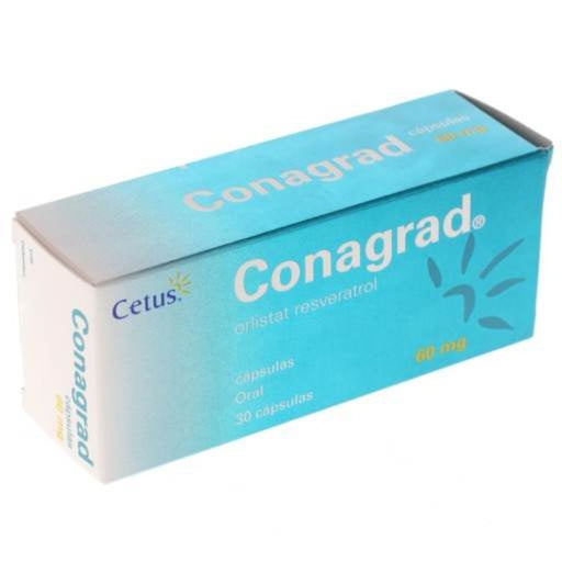 Conagrad 60Mg Con 30 Capsulas Orlistat Resveratrol 7501314706259, 3