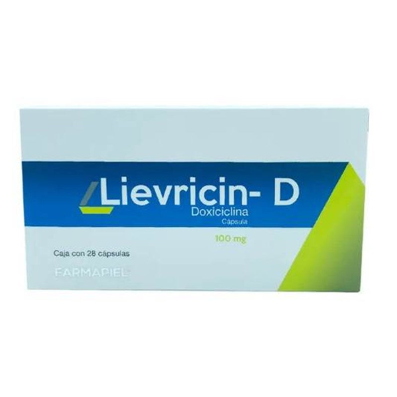 Lievricin-D 100Mg Con 28 Capsulas Doxiciclina 7502002461948