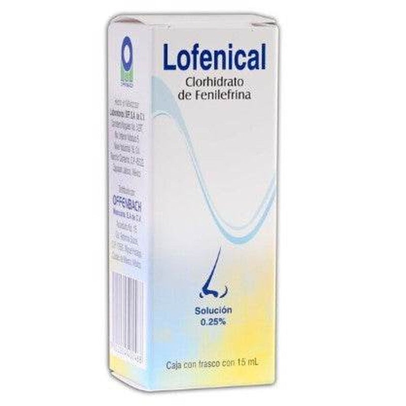 Lofenical Solución Nasal 0.25 15Ml. Fenilefrina 7502004402468