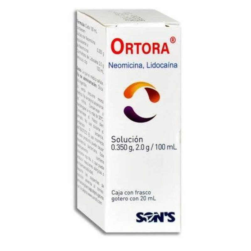 Ortora Solución Otica 350Mg2G100Ml 20Ml LidocainaNeomicina 7502001167087