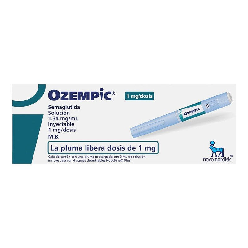 Ozempic Azul Semaglutida Pluma 1.34MgMl 1MgDosis 3Ml 7503007822864, 2