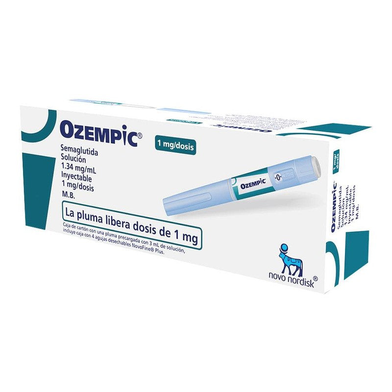 Ozempic Azul Semaglutida Pluma 1.34MgMl 1MgDosis 3Ml 7503007822864, 3