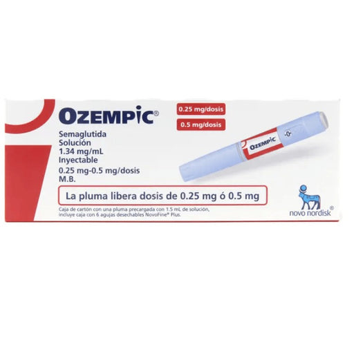 Ozempic Roja Semaglutida Pluma 1.34MgMl 0.25-0.5MgDosis 1.5Ml 7709438991098