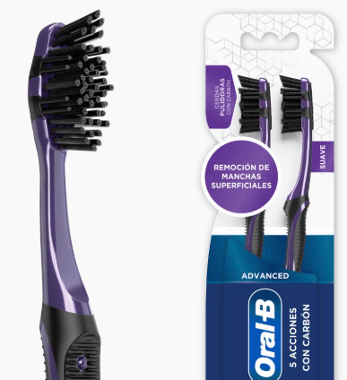 Oral B Advanced Cepillo Dental Carbón Con 2 - WeCare Pharma