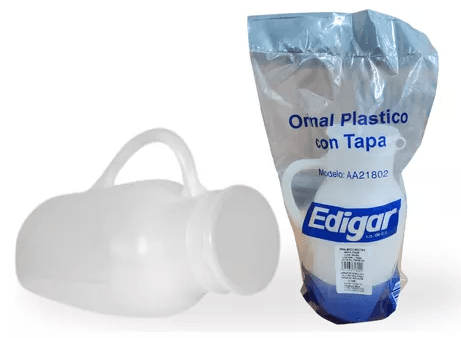 Orinal De Plástico Con Tapa Edigar Masculino - WeCare Pharma