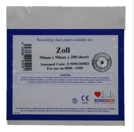 Papel Termico Para Desfibrilador Zoll 90Mmx90Mm 200Hojas - WeCare Pharma