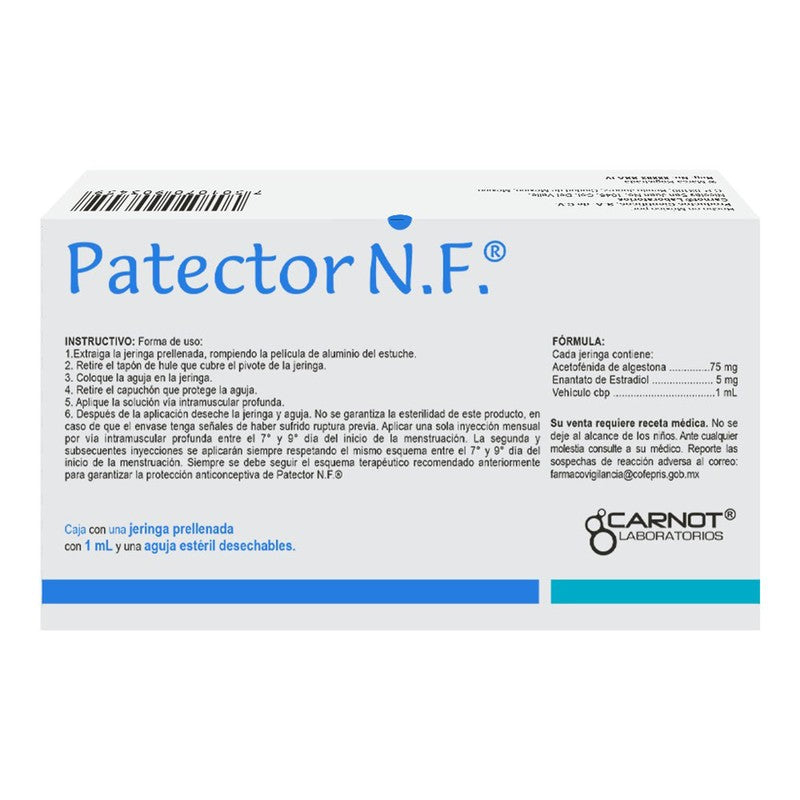 Patector Nf AlgestonaEstradiol Jeringa Prellenada 755Mg 1Ml C1 7501070903459 4
