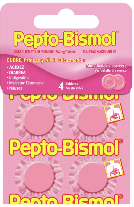 Pepto Bismol Masticables Tabletas Con 4 - WeCare Pharma