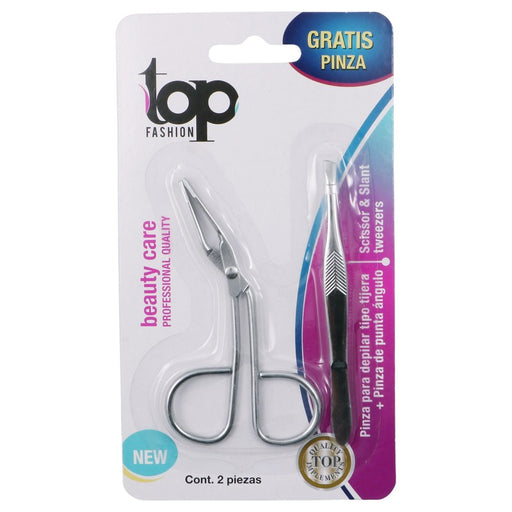 Pinza Top Fashion Para Depilar Tipo Tijera  Pinza Punta Ángulo 7500462477288