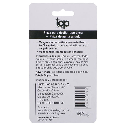 Pinza Top Fashion Para Depilar Tipo Tijera  Pinza Punta Ángulo 7500462477288 2