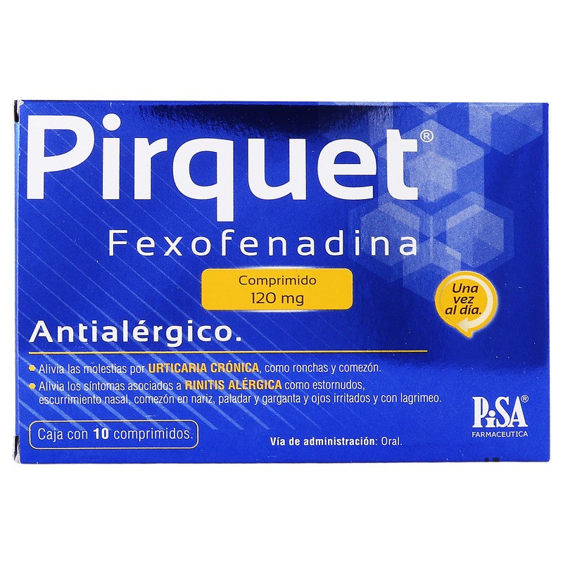 Pirquet Fexofenadina Comprimidos 120Mg Con 10 7501125188176