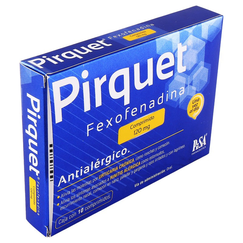 Pirquet Fexofenadina Comprimidos 120Mg Con 10 7501125188176 2