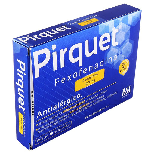Pirquet Fexofenadina Comprimidos 120Mg Con 10 7501125188176 2