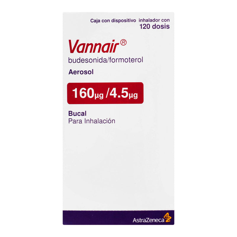 Vannair Aerosol 160Mcg/4.5Mcg 120D (Budesonida/Formoterol) - WeCare Pharma