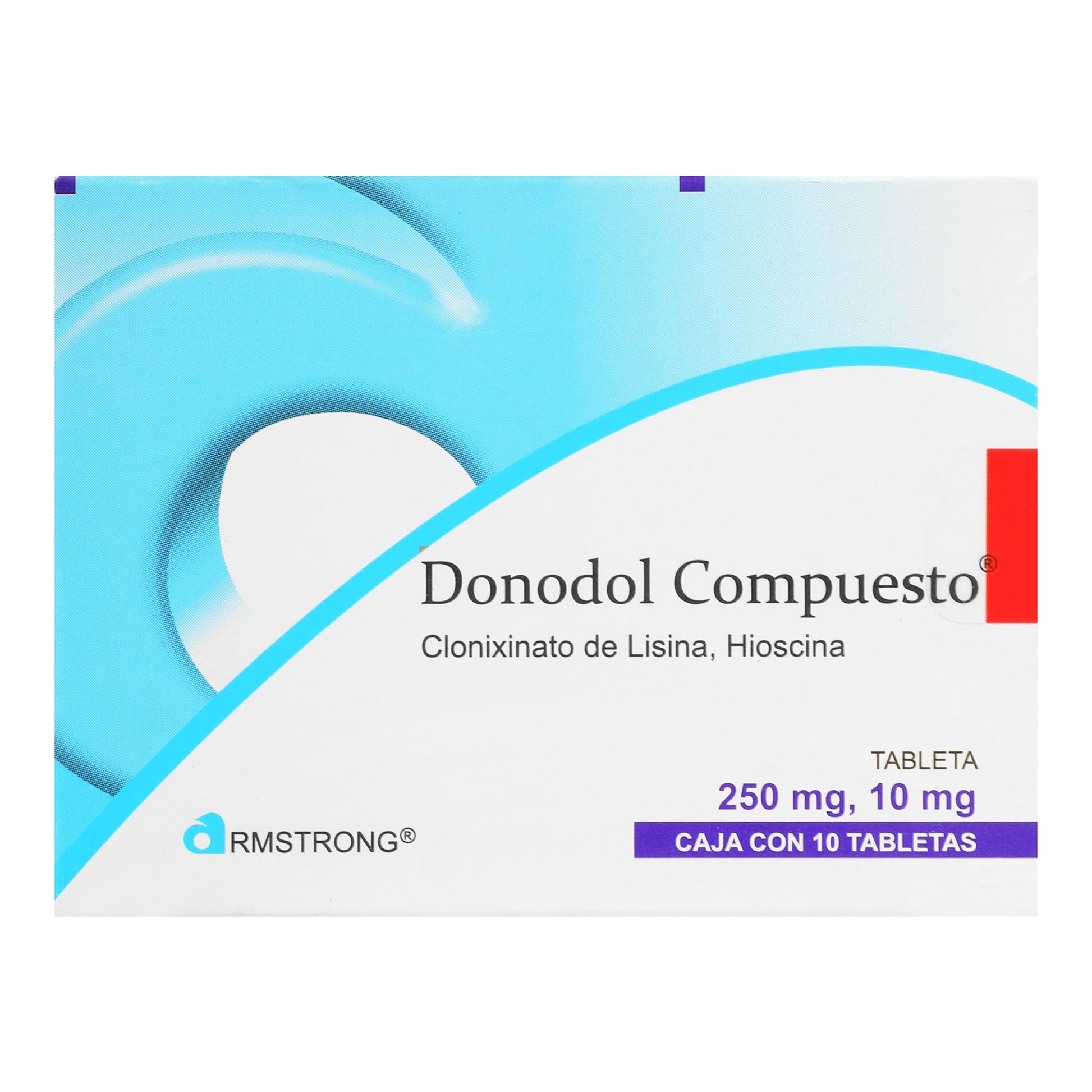 Donodol Compuesto 250Mg/10Mg Con 10 Tabletas (Clonixinato De Lisina/Hioscina) 1 - 7501089808806