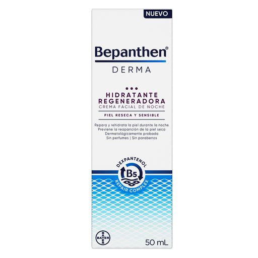 Bepanthen Crema Facial Hidratante Regeneradora Noche 50Ml 1 - 7501008499566