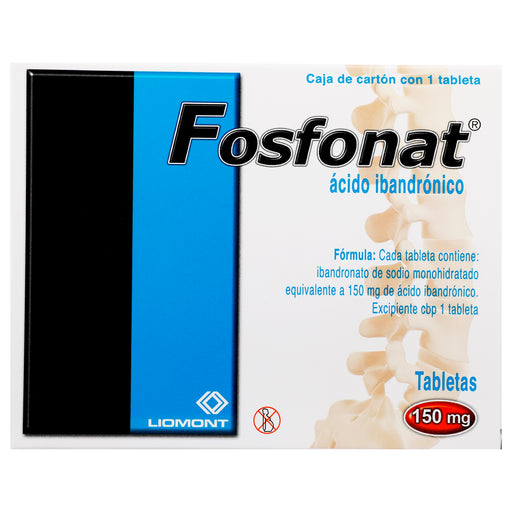 Fosfonat 150Mg Con 1 Tabletas (Acido Ibandronico) 1 - 7501299330319