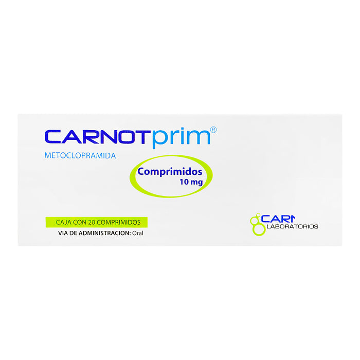 Carnotprim 10Mg Con 20 Comprimidos (Metoclopramida) 1 - 7501124100704