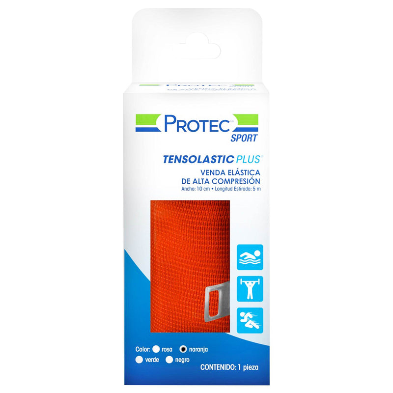 Venda Alta Compresión Tensolastic Plus Protec 10Cmx5M Naranja - WeCare Pharma