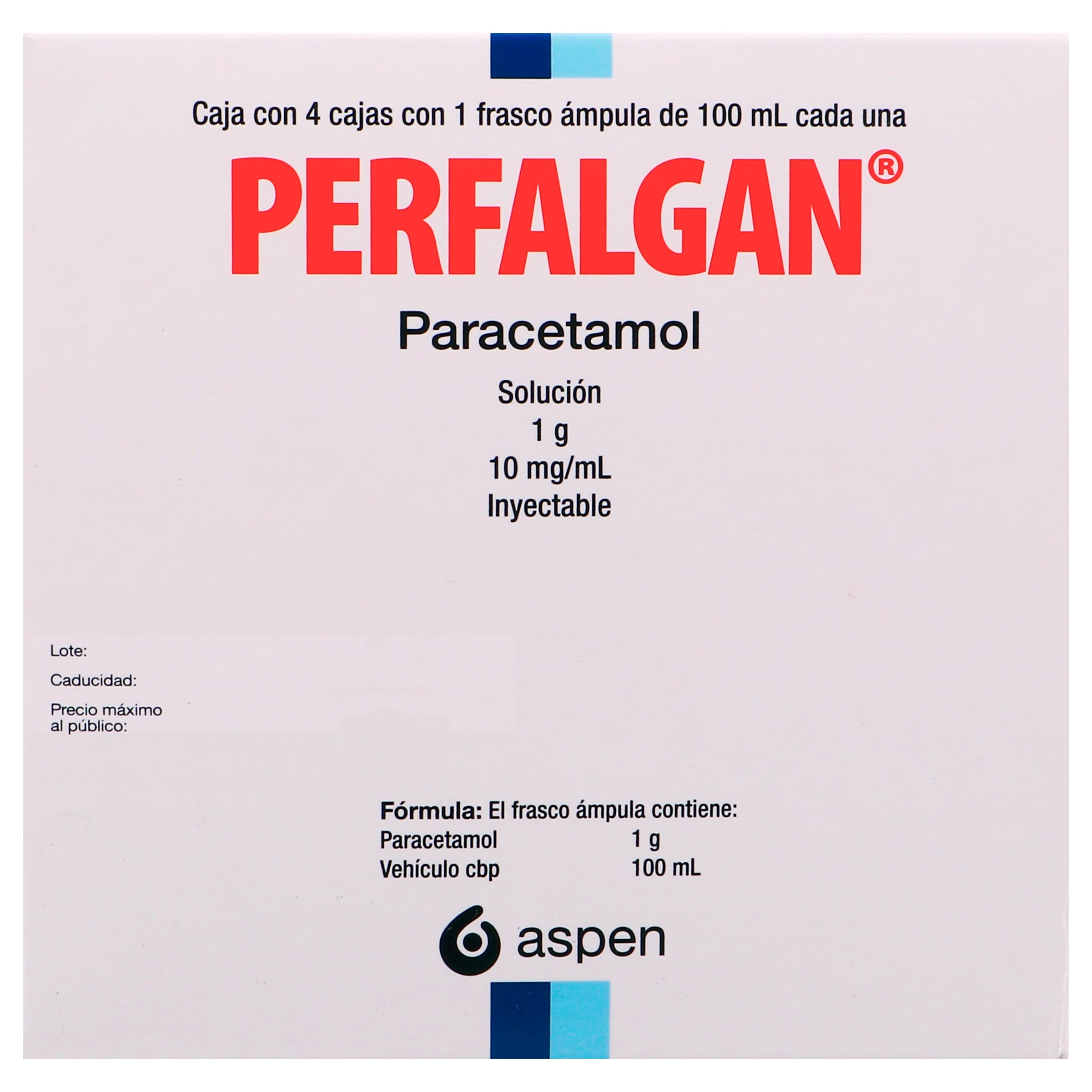 Perfalgan Frasco 1G Con 4 Ampulas (Paracetamol) 1 - 7501041990051