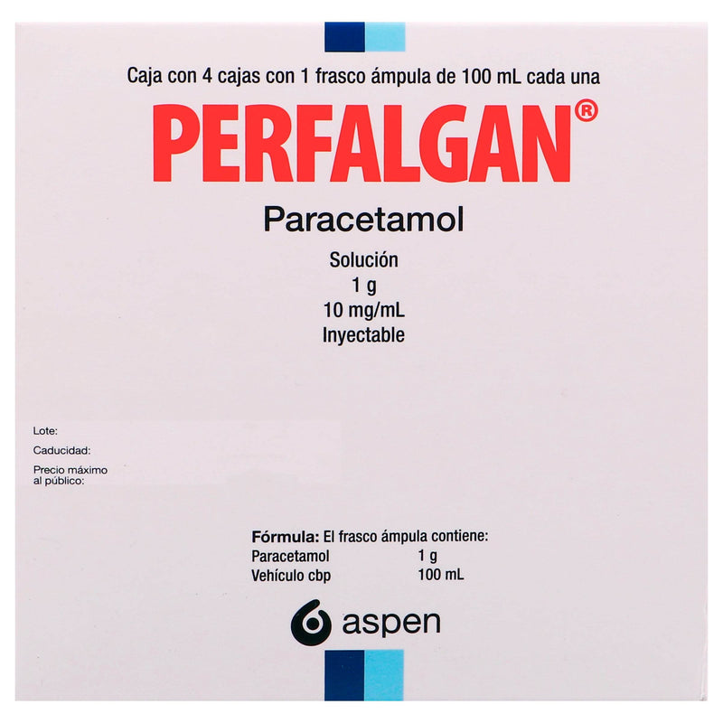 Perfalgan Frasco 1G Con 4 Ampulas (Paracetamol) - WeCare Pharma