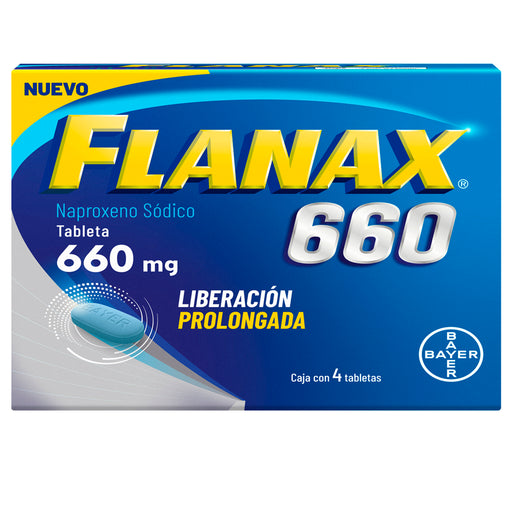 Flanax 660 660Mg Con 4 Tabletas (Naproxeno Sodico) 1 - 7501008499405