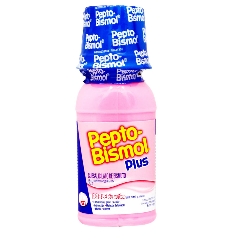 Pepto Bismol Plus Suspensión 3.5G/100Ml 118Ml (Subsalicilato De Bismuto) - WeCare Pharma