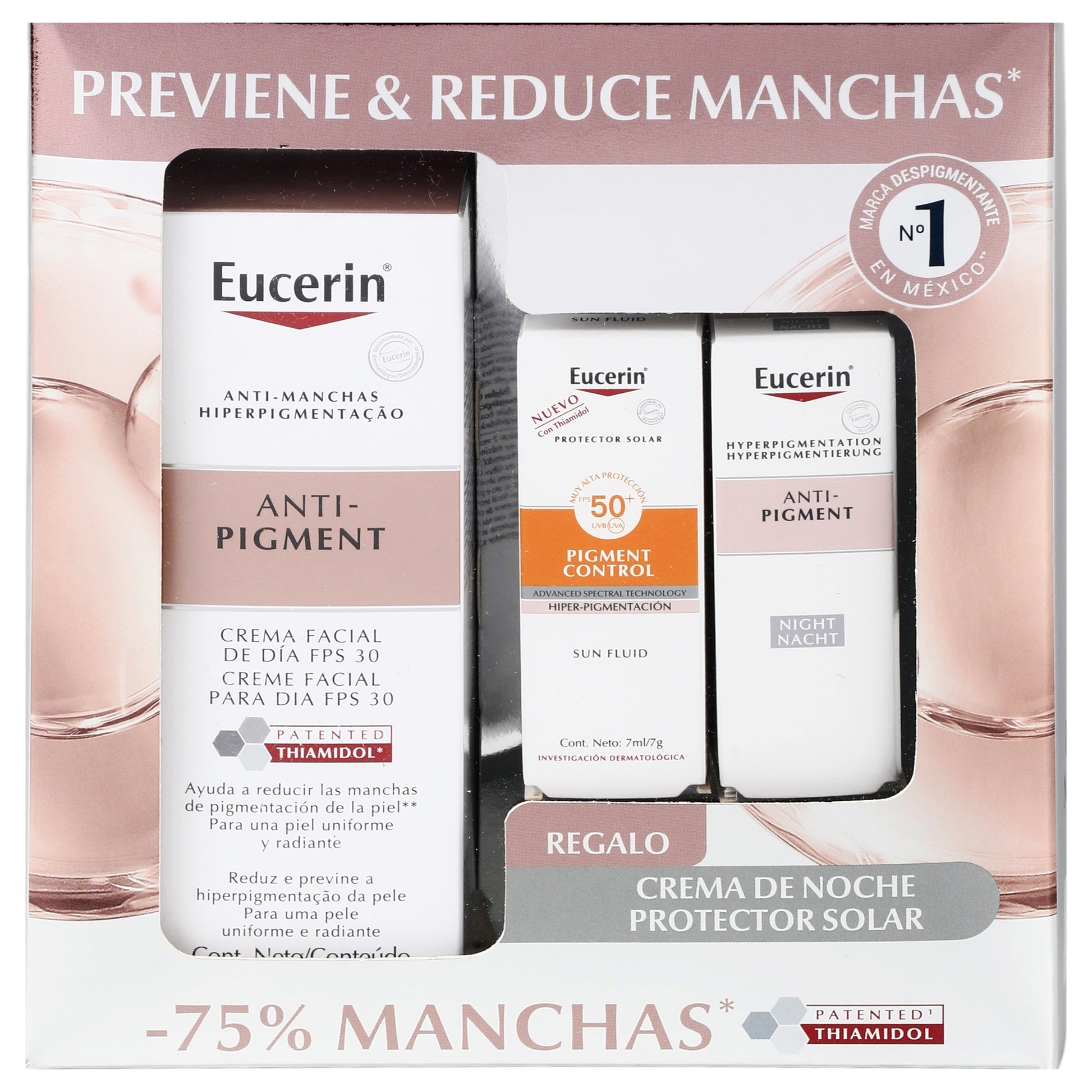 Eucerin Anti-Pigment Kit Even Skin Crema De Dia Fps50 +Mini Sun Pigment+Mini De Noche 1 - 7501054555315