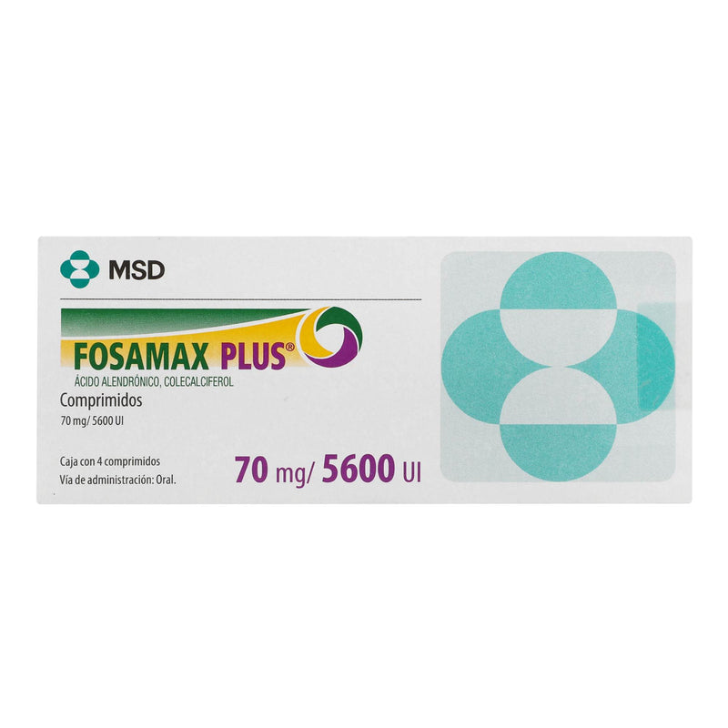 Fosamax Plus 70Mg/5600Unid Con 4 Tabletas (Alendronato/Colecalciferol) - WeCare Pharma