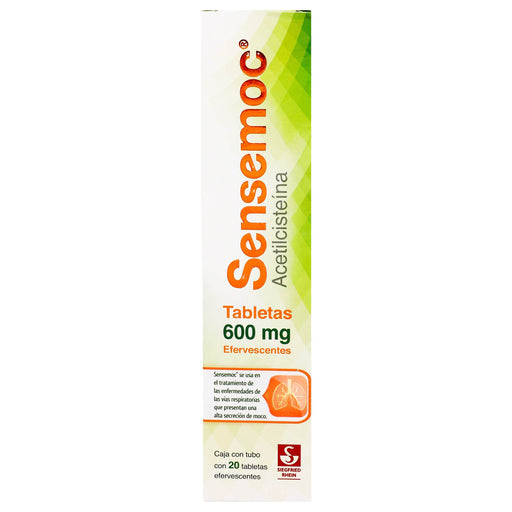 Sensemoc Efervecente V 600Mg Con 20 Tabletas (Acetilcisteina) - WeCare Pharma