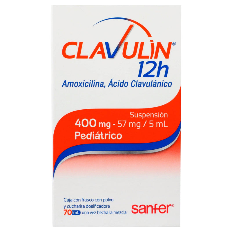 Clavulin 12H Suspensión 400Mg/57Mg/5Ml 70Ml (Amoxicilina/Acido Clavulanico) - WeCare Pharma