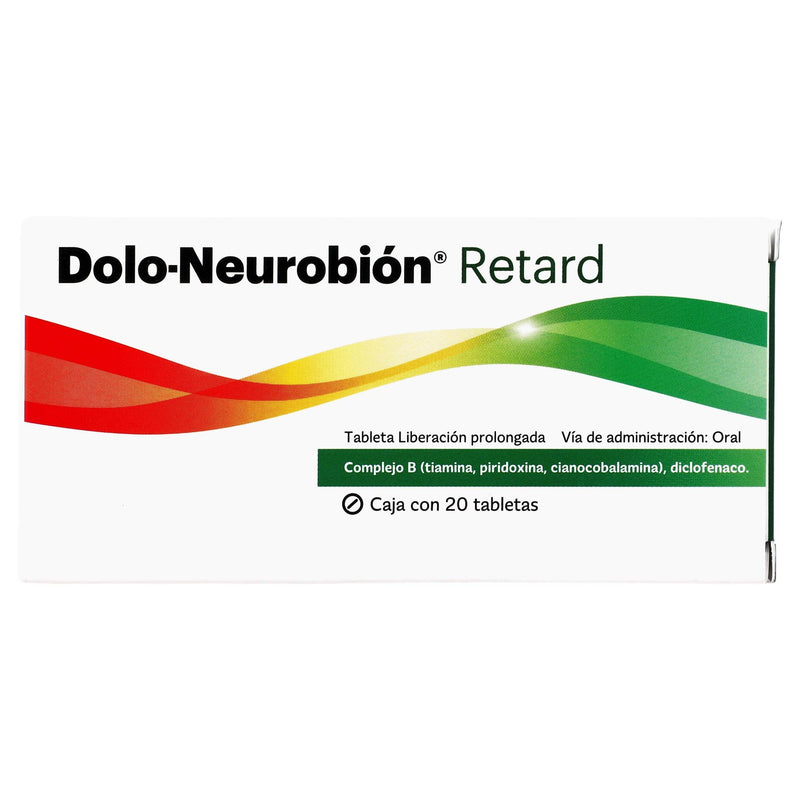 Dolo-Neurobion Retard Con 20 Tabletas (Diclofenaco/Complejo B) - WeCare Pharma