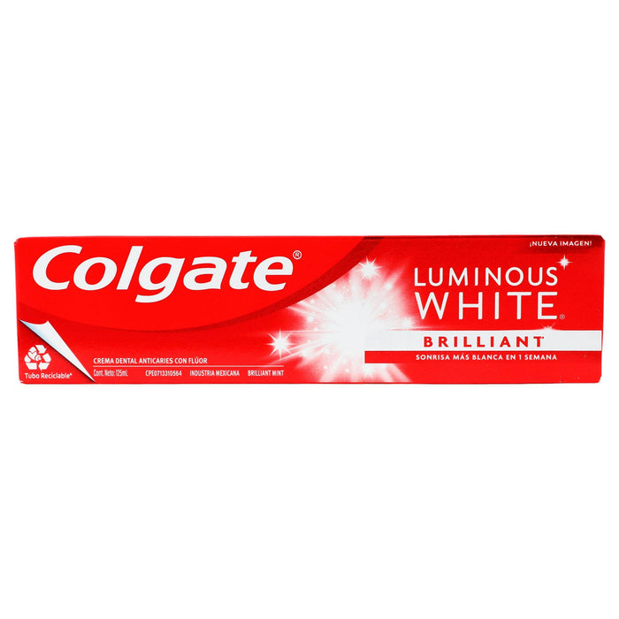 Colgate Pasta Dental Luminous White Brilliant 125Ml - WeCare Pharma
