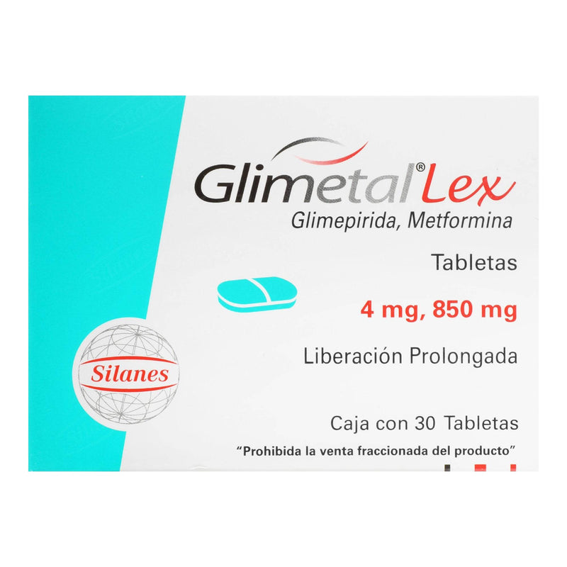 Glimetal Lex 4Mg/850Mg Con 30 Tabletas (Glimepirida/Metformina) - WeCare Pharma