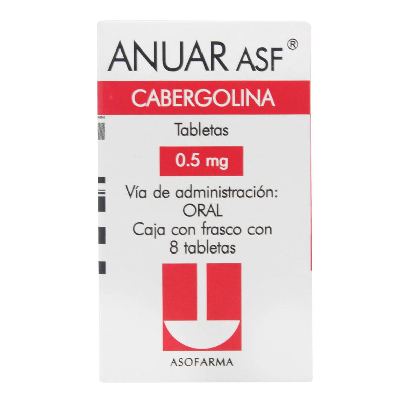 Anuar 0.5Mg Con 8 Tabletas (Cabergolina) - WeCare Pharma