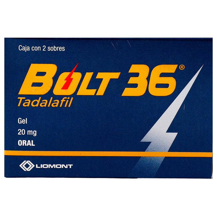 Bolt 36 Gel 20Mg Con 2 (Tadalafil) 1 - 7501299309841