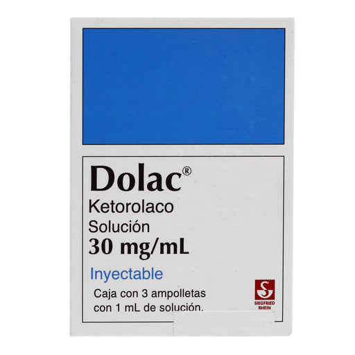Dolac 30Mg/Ml Con 3 Ampulas (Ketorolaco) - WeCare Pharma