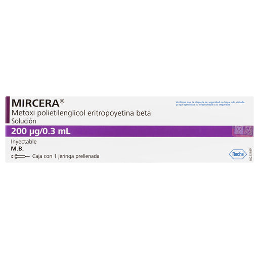 Mircera Jeringa 20Mcg/0.3Ml Con 1 (Metoxipolietilenglicol Epoetina Beta) 1 - 7613326005739