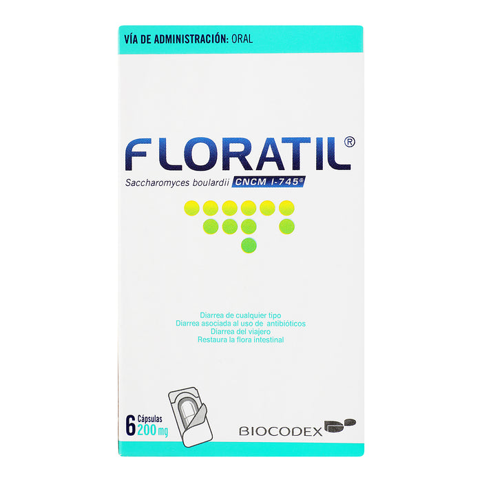 Floratil 200Mg Con 6 Capsulas (Saccharomyces Boulardii) 1 - 7501298242101