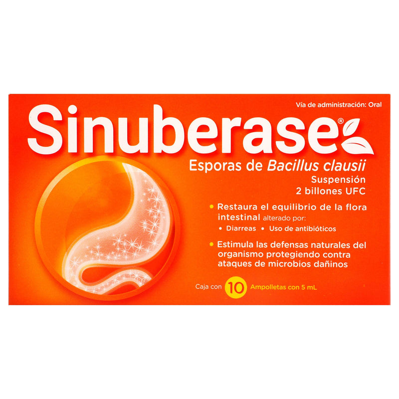 Sinuberase 2 Bill Ufc/5Ml Con 10 Ampulas (Bacillus Clausii) - WeCare Pharma