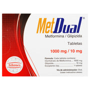 Metdual 1000Mg/10Mg Con 30 Tabletas (Metformina/Glizipida) - WeCare Pharma