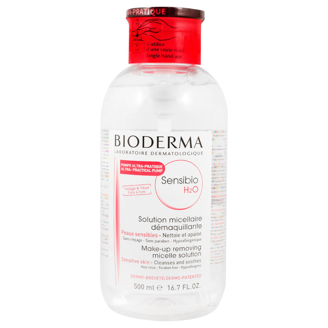 Bioderma Sensibio H2O Agua Micelar Bomba 500Ml 1 - 3401396991779