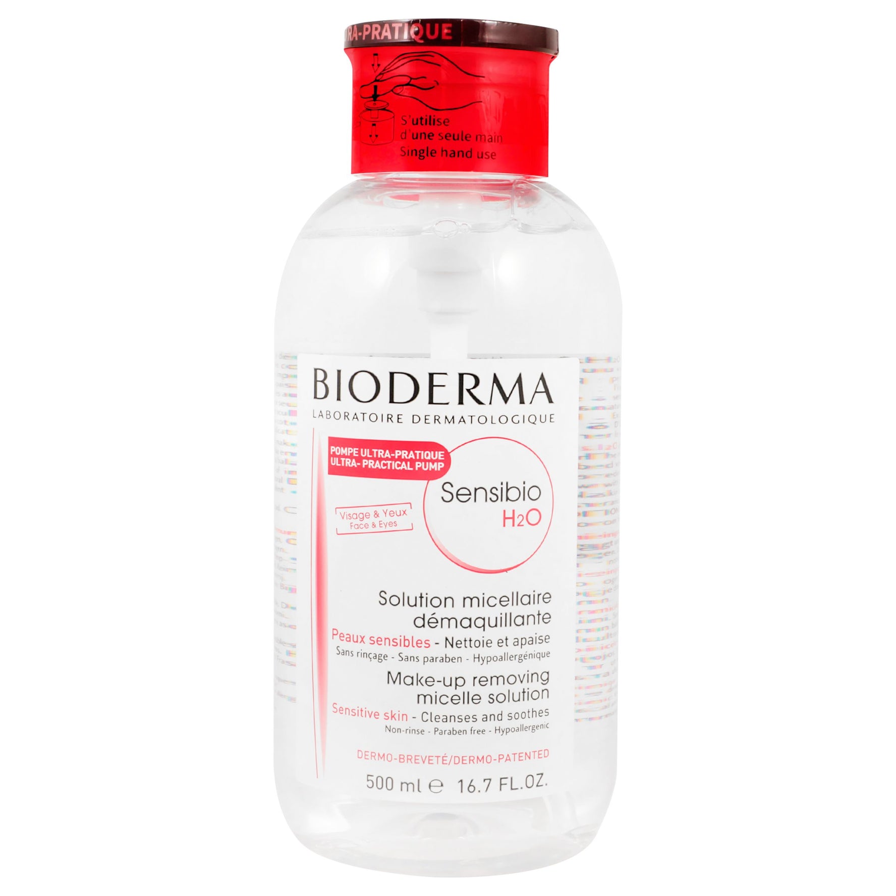 Bioderma Sensibio H2O Agua Micelar Bomba 500Ml 1 - 3401396991779