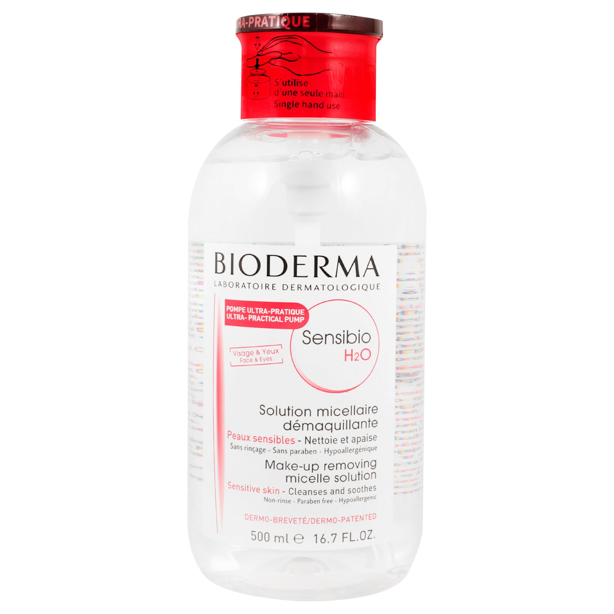 Bioderma Sensibio H2O Agua Micelar Bomba 500Ml 1 - 3401396991779